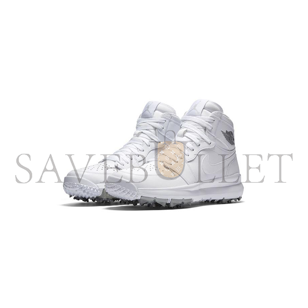 NIKE JORDAN 1 RETRO GOLF CLEAT WHITE METALLIC 917717-101